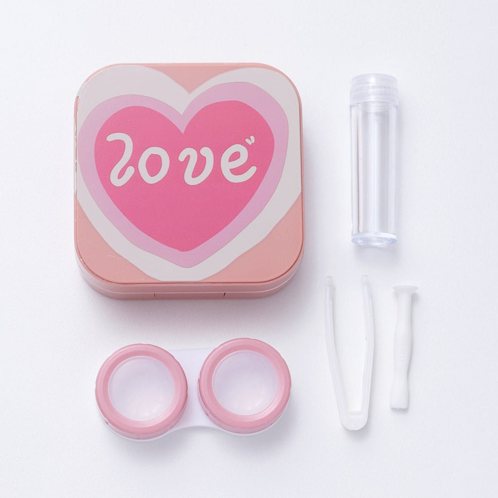 Pastel Love Contacts Case Pink - eotd