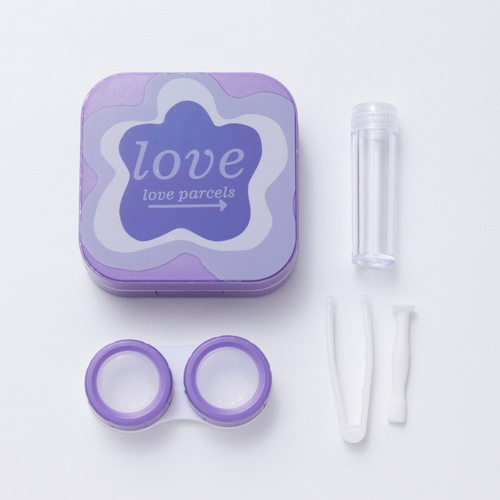 Pastel Love Contacts Case Purple - eotd