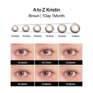A To Z Kristin 1Day (12.4mm) Brown - eotd