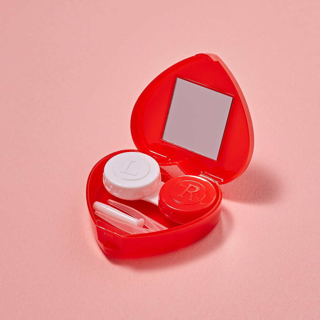Heart Contacts Case Red - eotd