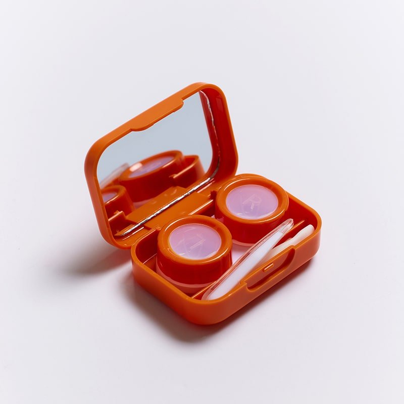 Mini Bear Contacts Case Orange - eotd